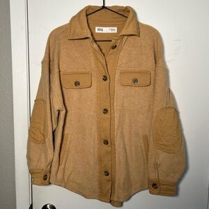 Buckle BKE XS Oversized Soft Button Up Patched Elbow Jacket